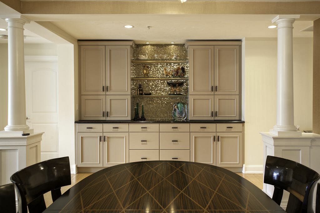 Executive Kitchen Cabinets | Example in Almond | jakandb.com