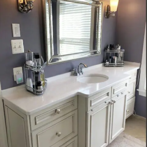 Windace in Oyster with Coffee Glaze Custom Vanity