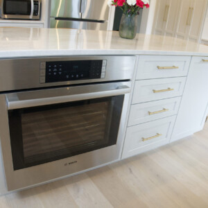 Island with Integrated Oven and Trash/Recycling