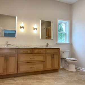 Dura Supreme Quarter Sawn White Oak Double Vanity - Carson Door in Coriander