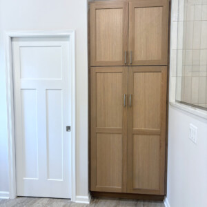 Dura Supreme Quarter Sawn White Oak Tall Linen Cabinet - Carson Door in Coriander