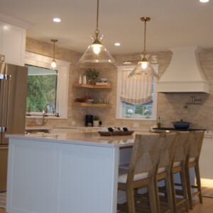 Galaxy Island in Dove with Decorative End Panels by McCloy Construction